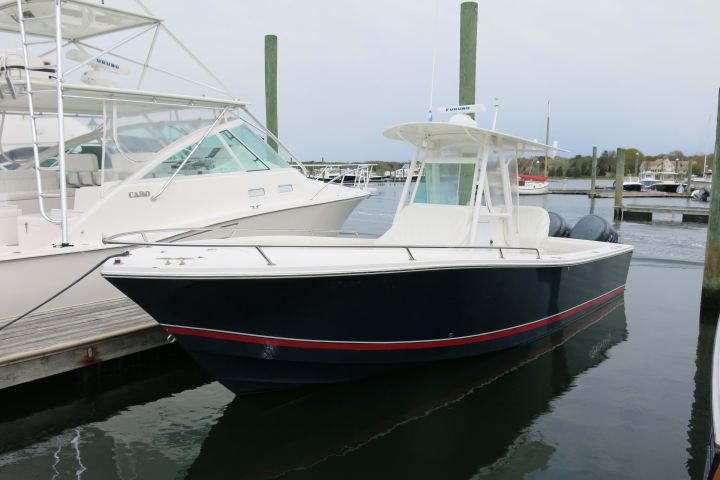 The 26' Regulator tied to a doc